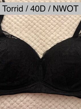 torrid Black Lace Underwire Bra - 40D